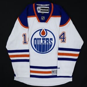 Jordan Eberle Edmonton Oilers Away Reebok Premier NHL Hockey Jersey - Size S